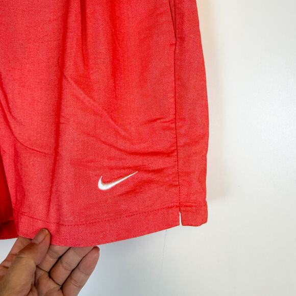 Nike Golf Dri-Fit Oxford Mid-Rise Pleated Shorts Pink Red 725763 - 6 - Picture 2 of 9